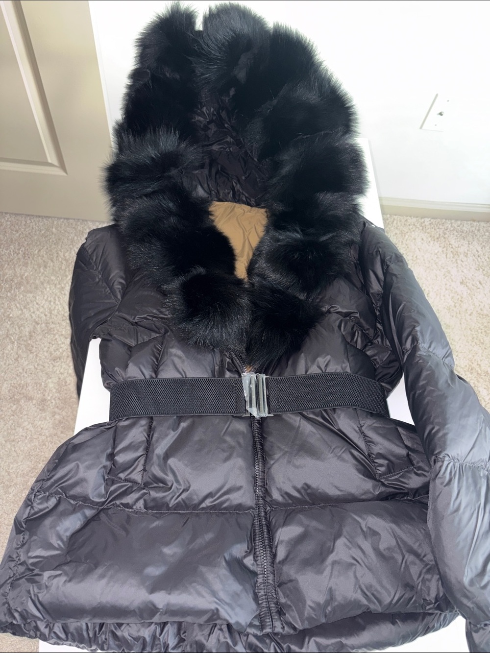 Real Fox fur down jacket size m